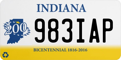 IN license plate 983IAP