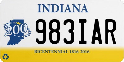 IN license plate 983IAR