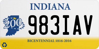 IN license plate 983IAV