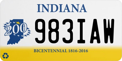IN license plate 983IAW