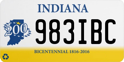 IN license plate 983IBC