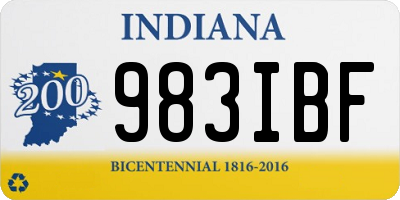 IN license plate 983IBF