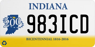 IN license plate 983ICD