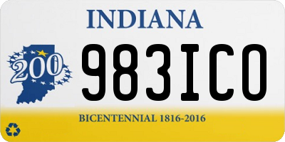 IN license plate 983ICO