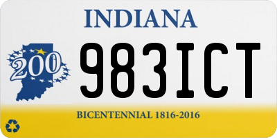 IN license plate 983ICT