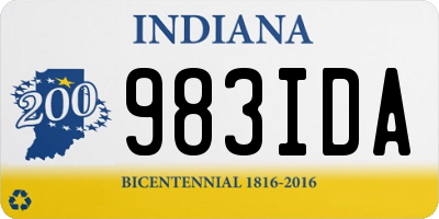 IN license plate 983IDA