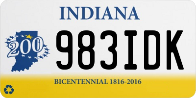 IN license plate 983IDK
