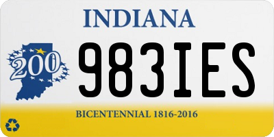 IN license plate 983IES