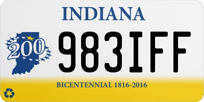 IN license plate 983IFF