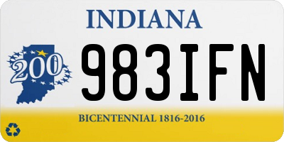 IN license plate 983IFN