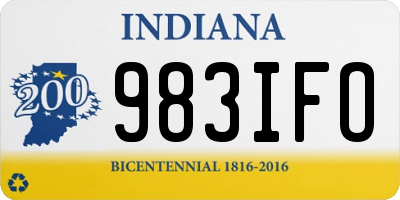 IN license plate 983IFO