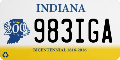 IN license plate 983IGA