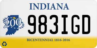 IN license plate 983IGD
