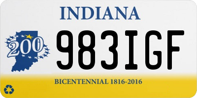 IN license plate 983IGF