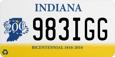 IN license plate 983IGG