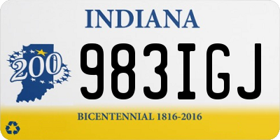 IN license plate 983IGJ