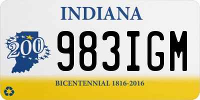 IN license plate 983IGM
