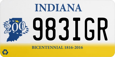 IN license plate 983IGR