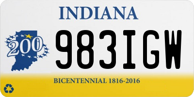 IN license plate 983IGW