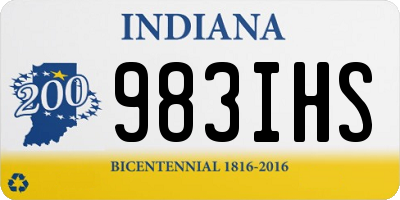 IN license plate 983IHS