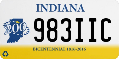 IN license plate 983IIC