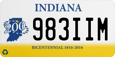 IN license plate 983IIM