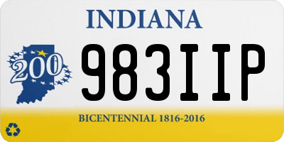 IN license plate 983IIP