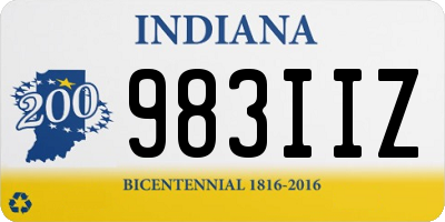 IN license plate 983IIZ