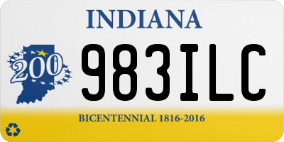 IN license plate 983ILC