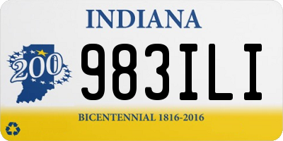 IN license plate 983ILI