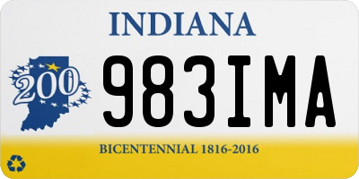 IN license plate 983IMA