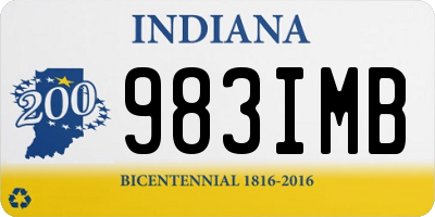 IN license plate 983IMB