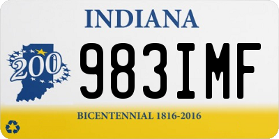 IN license plate 983IMF