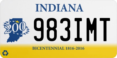 IN license plate 983IMT