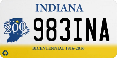 IN license plate 983INA