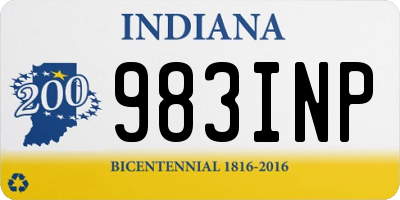 IN license plate 983INP