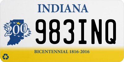 IN license plate 983INQ