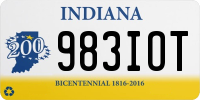 IN license plate 983IOT