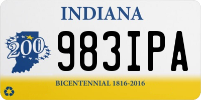 IN license plate 983IPA