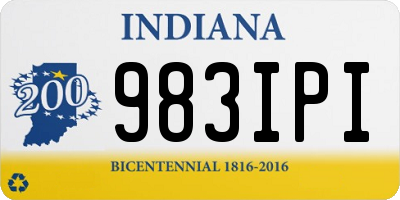 IN license plate 983IPI