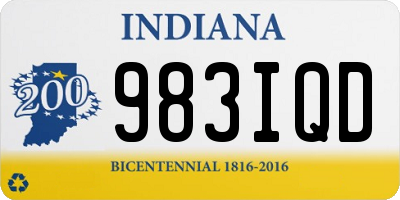 IN license plate 983IQD