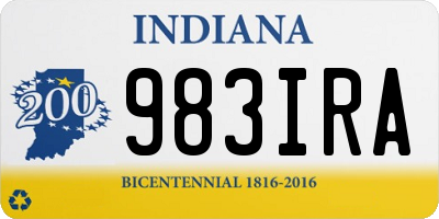 IN license plate 983IRA