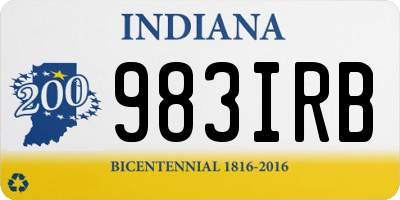 IN license plate 983IRB