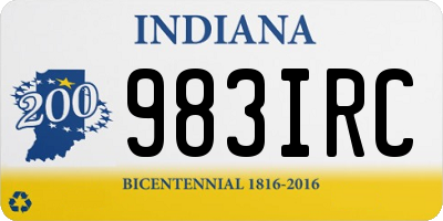 IN license plate 983IRC