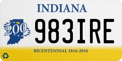 IN license plate 983IRE