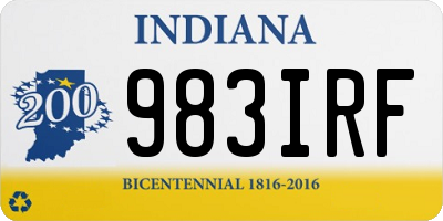 IN license plate 983IRF