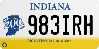 IN license plate 983IRH
