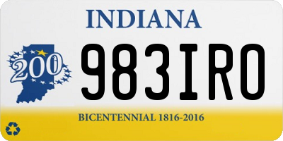 IN license plate 983IRO