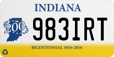 IN license plate 983IRT