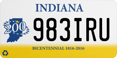 IN license plate 983IRU